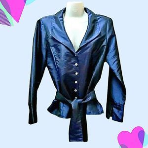 NWT 💜🖤 LAURA Purple Shimmer Evening Top/ Blouse